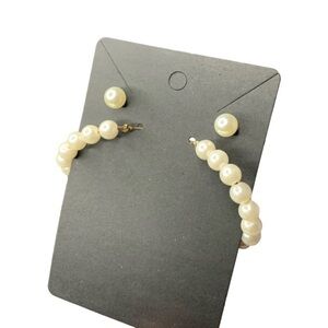 Pearl hoop set